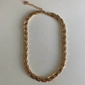 Gold Chain Statement Necklace 16"+3"